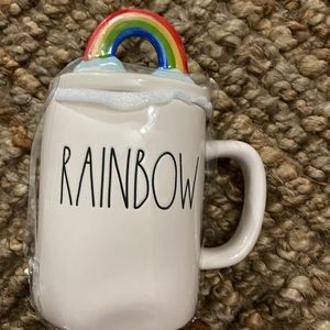 Rae Dunn Rainbow Mug with Rainbow Topper
